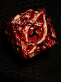 Handmade "Prison Realm" D6 Dice | Jujutsu Kaisen Inspired Cursed Object Resin Die | Fleshy Monster Eye | Macabre RPG Tabletop Dice