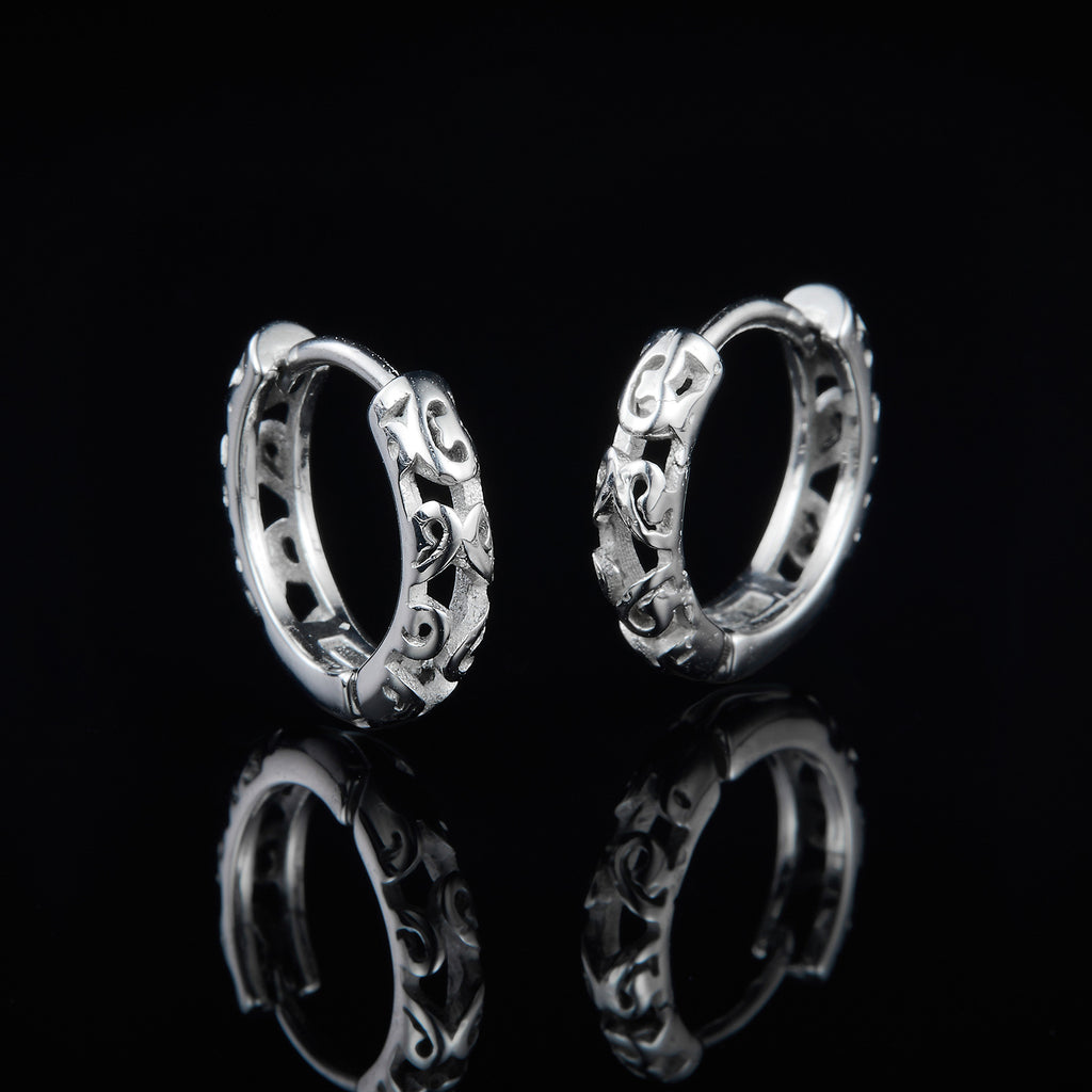 Vintage Vine Pattern Stainless Steel Earrings