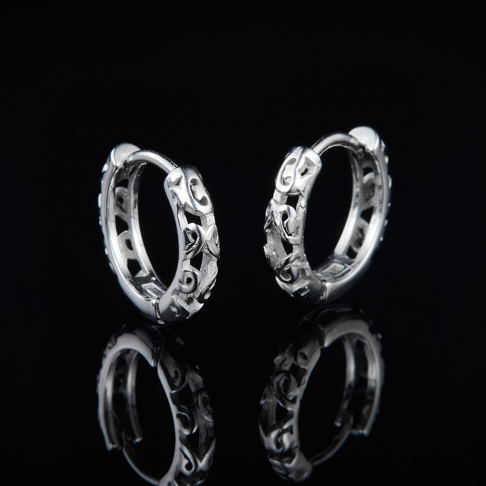 Vintage Vine Pattern Stainless Steel Earrings