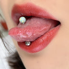 Basic 5mm Opal Titanium Tongue Ring