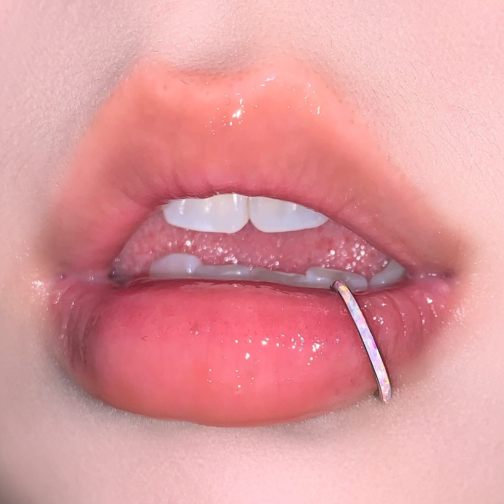F136 Titanium Opal Seamless Hoop | Lip Nose Cartilage Ring