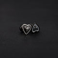 Heart Enamel Cross Stainless Steel Stud Earrings