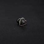 Heart Enamel Cross Stainless Steel Stud Earrings