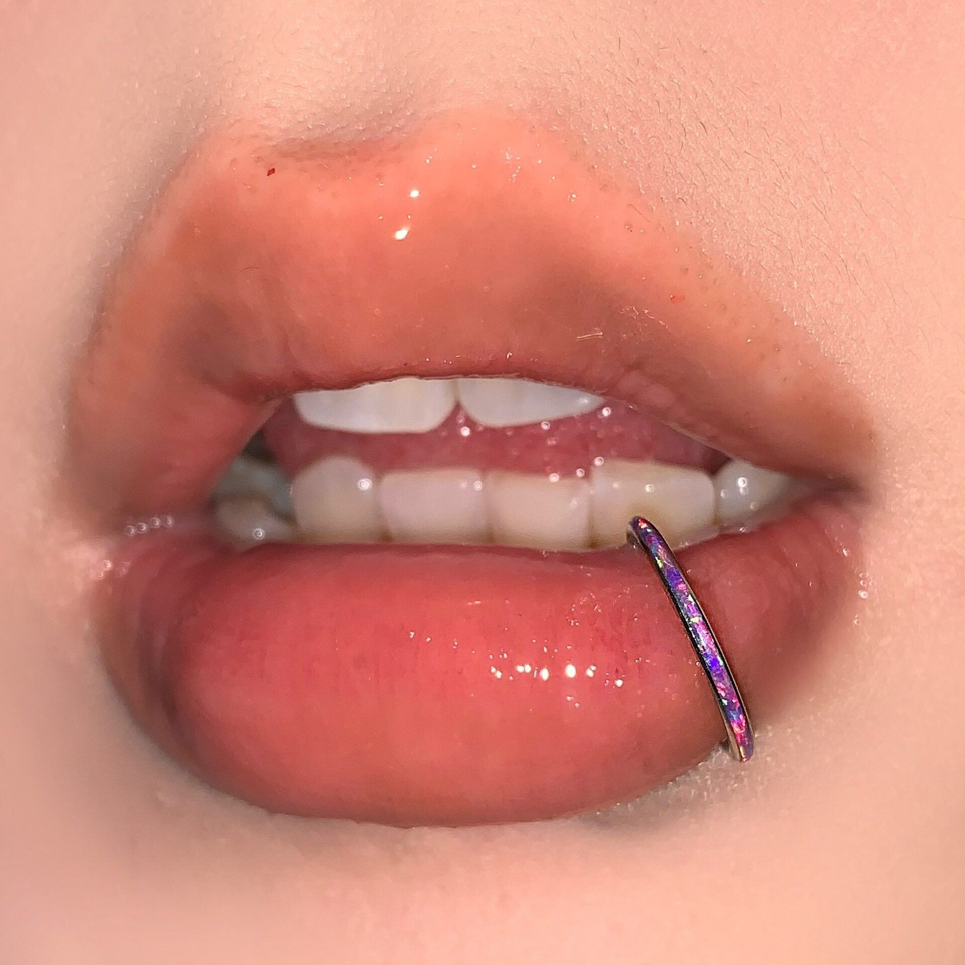 F136 Titanium Opal Seamless Hoop | Lip Nose Cartilage Ring