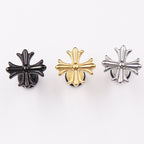 3 Color Cross Externally Threaded Stainless Steel Ear Studs