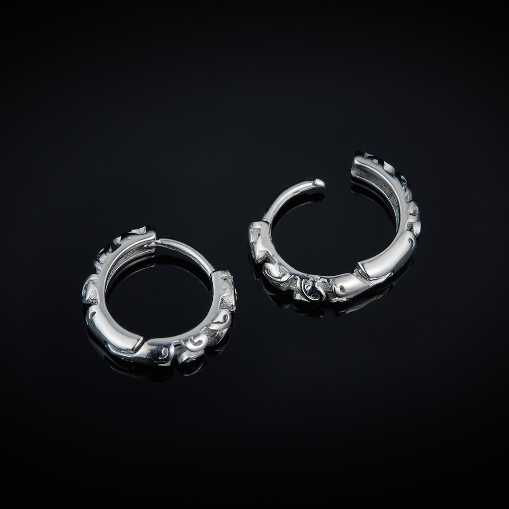 Vintage Vine Pattern Stainless Steel Earrings