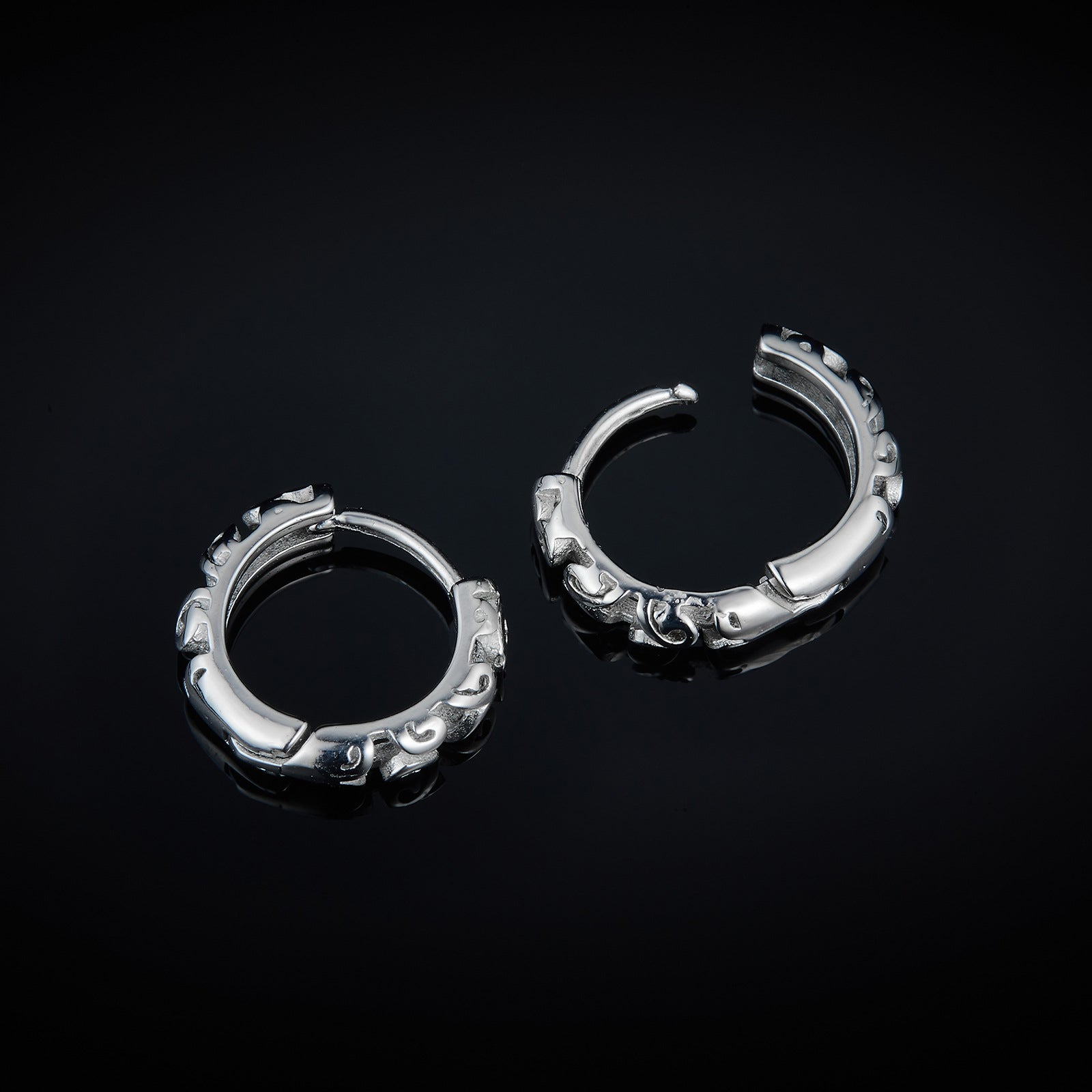 Vintage Vine Pattern Stainless Steel Earrings