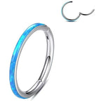 F136 Titanium Opal Seamless Hoop | Lip Nose Cartilage Ring