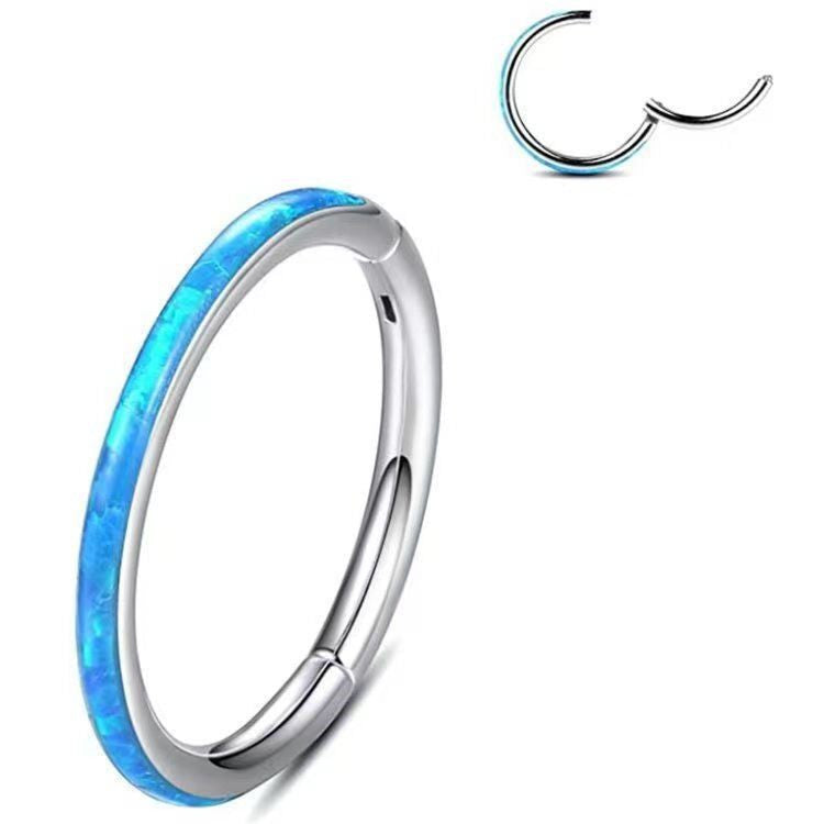 F136 Titanium Opal Seamless Hoop | Lip Nose Cartilage Ring