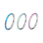 F136 Titanium Opal Seamless Hoop | Lip Nose Cartilage Ring