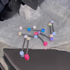 Basic 5mm Opal Titanium Tongue Ring