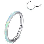 F136 Titanium Opal Seamless Hoop | Lip Nose Cartilage Ring