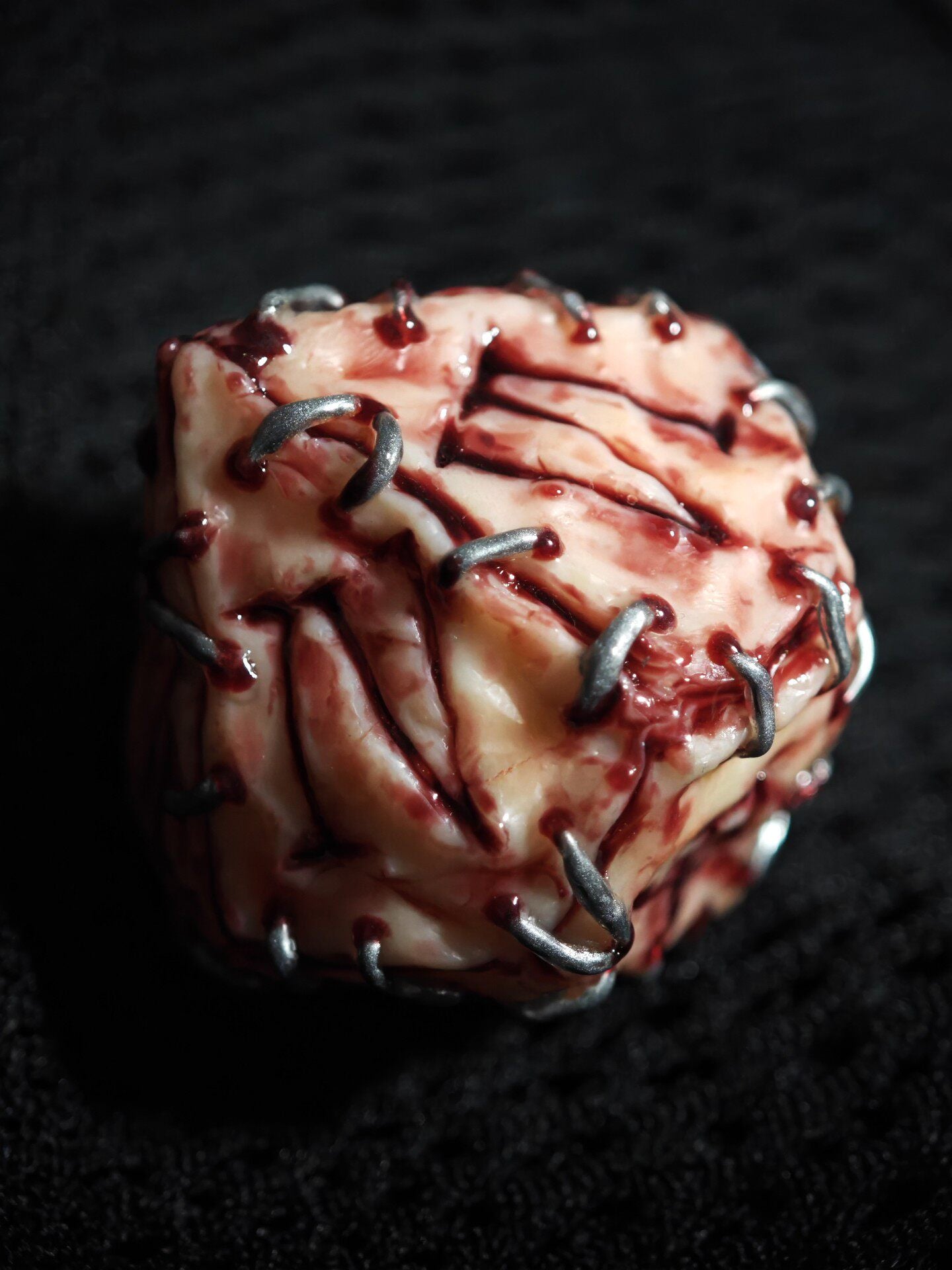 Giant 50cm Handmade "Prison Realm" Cursed Object Sculpture | Gory Flesh & Blood Monster Eye Resin Replica