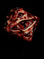 Handmade "Prison Realm" D6 Dice | Jujutsu Kaisen Inspired Cursed Object Resin Die | Fleshy Monster Eye | Macabre RPG Tabletop Dice
