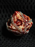 Handmade 35mm Bound Flesh D6 Dice - Chained Gory Meat Resin Artifact