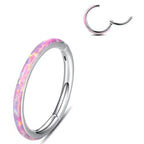 F136 Titanium Opal Seamless Hoop | Lip Nose Cartilage Ring