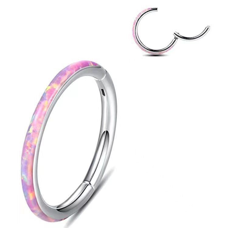 F136 Titanium Opal Seamless Hoop | Lip Nose Cartilage Ring