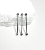 Titanium High Polish Industrial Barbell | Internal Threaded Straight Piercing