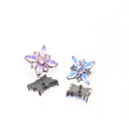 Dainty Pink & Blue Floral Opal Stud - Sweet Implant Grade Titanium Ear & Lip Piercing