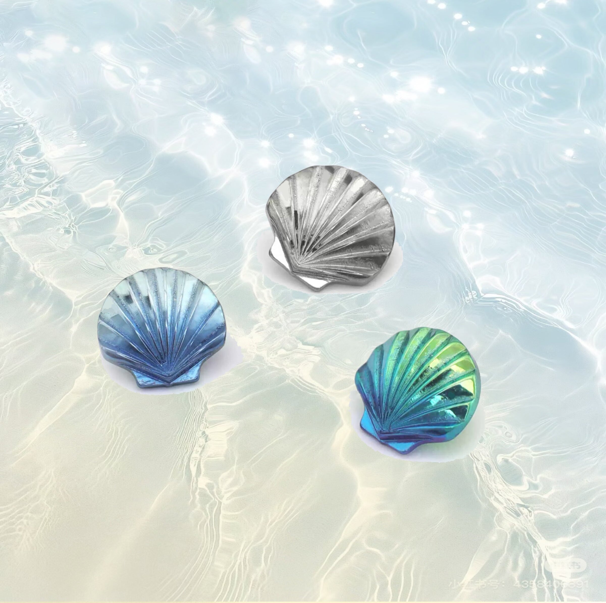 Titanium 3D Shell Stud | Cute Summer Ocean Cartilage & Lip Piercing