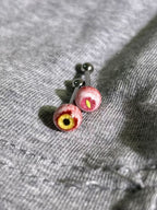Awakening of the Feral Beast | Titanium Reptile Dragon Eyeball Stud