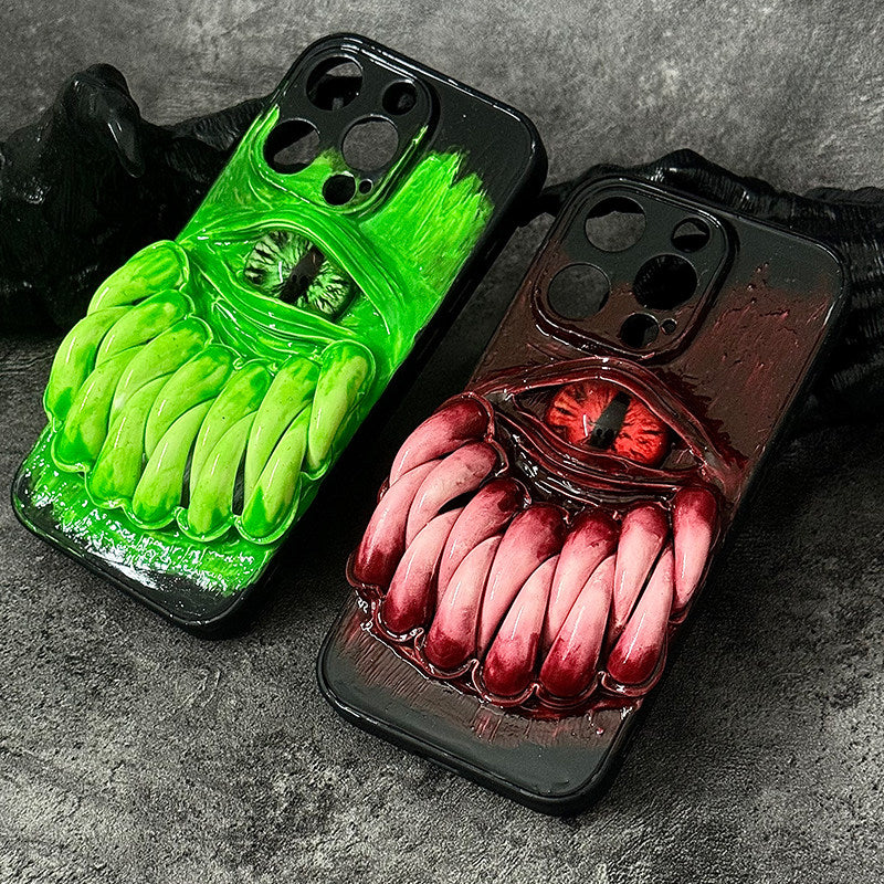"The Devourer" 3D Big Mouth Monster Phone Case | Realistic Teeth & Cyclops Eye Art