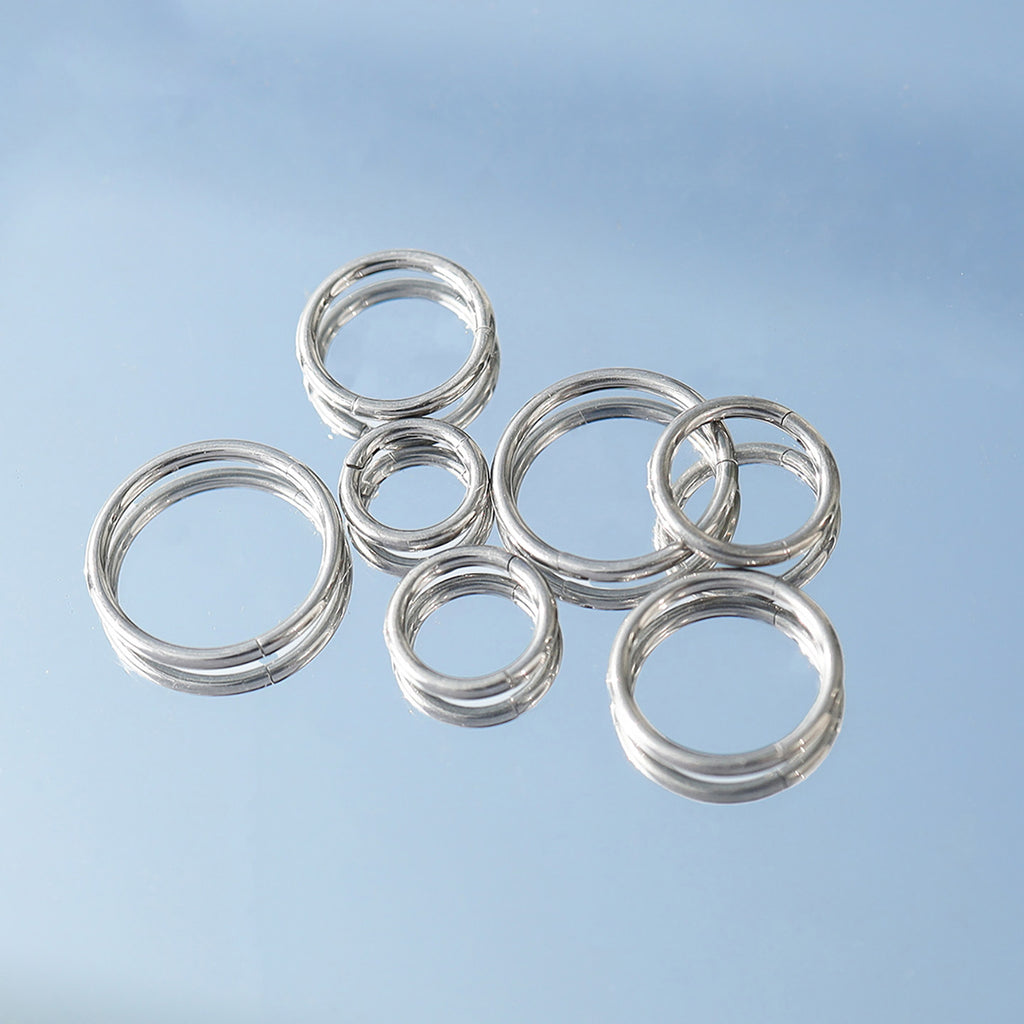 ASTM F136 Titanium Sleeper Hoop - Seamless Healing Clicker for Cartilage, Nose & Lip