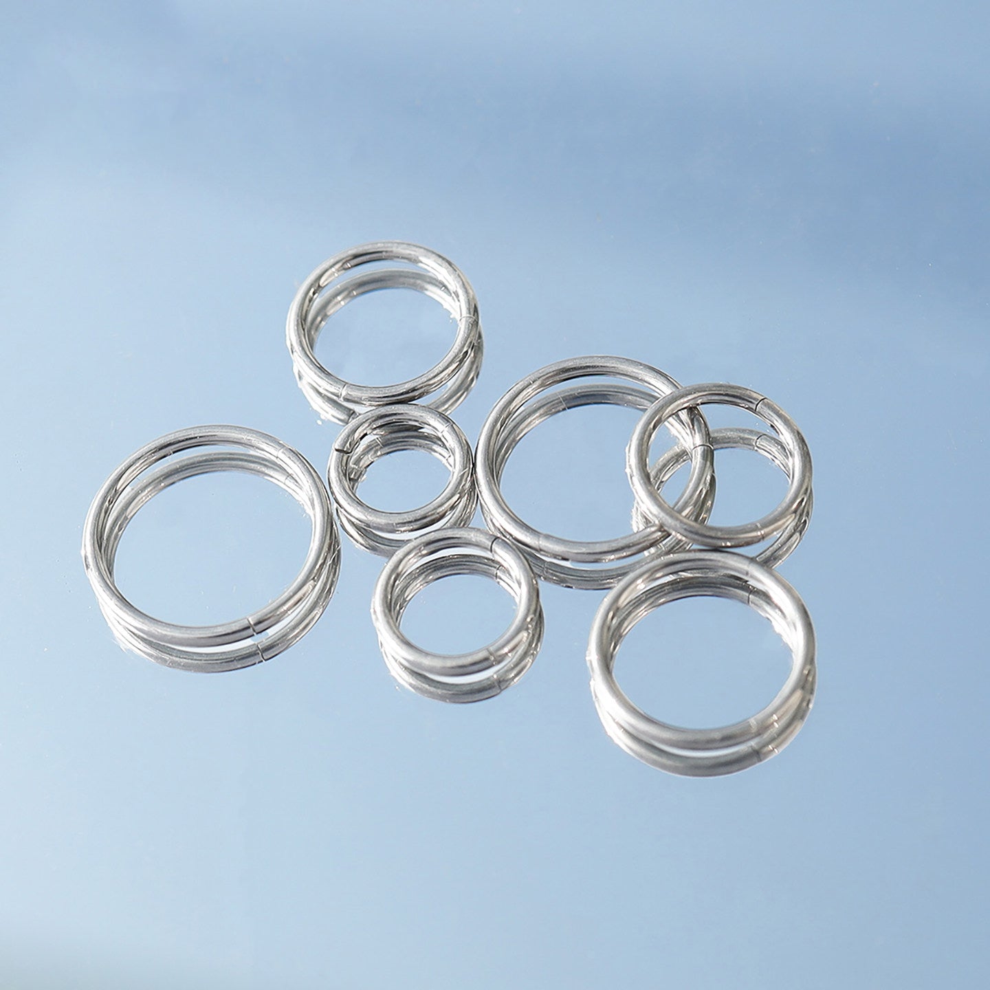 ASTM F136 Titanium Sleeper Hoop - Seamless Healing Clicker for Cartilage, Nose & Lip
