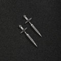 Edgy Dark Dagger Stud | 316L Surgical Steel Sword Piercing | Goth Punk Unisex Earring for Men & Women