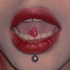 Holographic Glitter Heart Tongue Ring - Y2K Sweet & Spicy Barbell