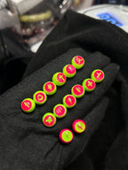 Curse of the Toxic Symbiote | Titanium Neon Cyber-Goth Eyeball Stud