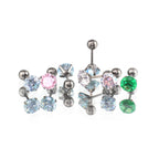 Titanium Brilliant CZ Statement Stud | Unique High-Sparkle Earring