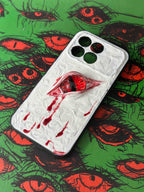 "Blood Tears" Handmade 3D Phone Case | Gothic Horror Weeping Eye Art | Custom Texture Cover