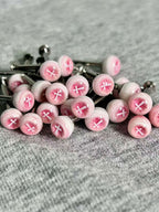 Cthulhu Eye - Pink Cross | Ear/Tongue Studs