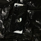 "Abyssal Watcher" Custom 3D Black Texture Phone Case | Choose Your Eye Style