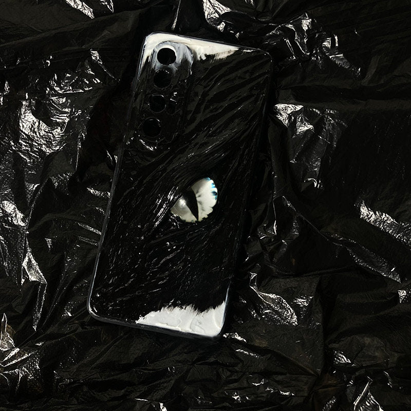 "Abyssal Watcher" Custom 3D Black Texture Phone Case | Choose Your Eye Style