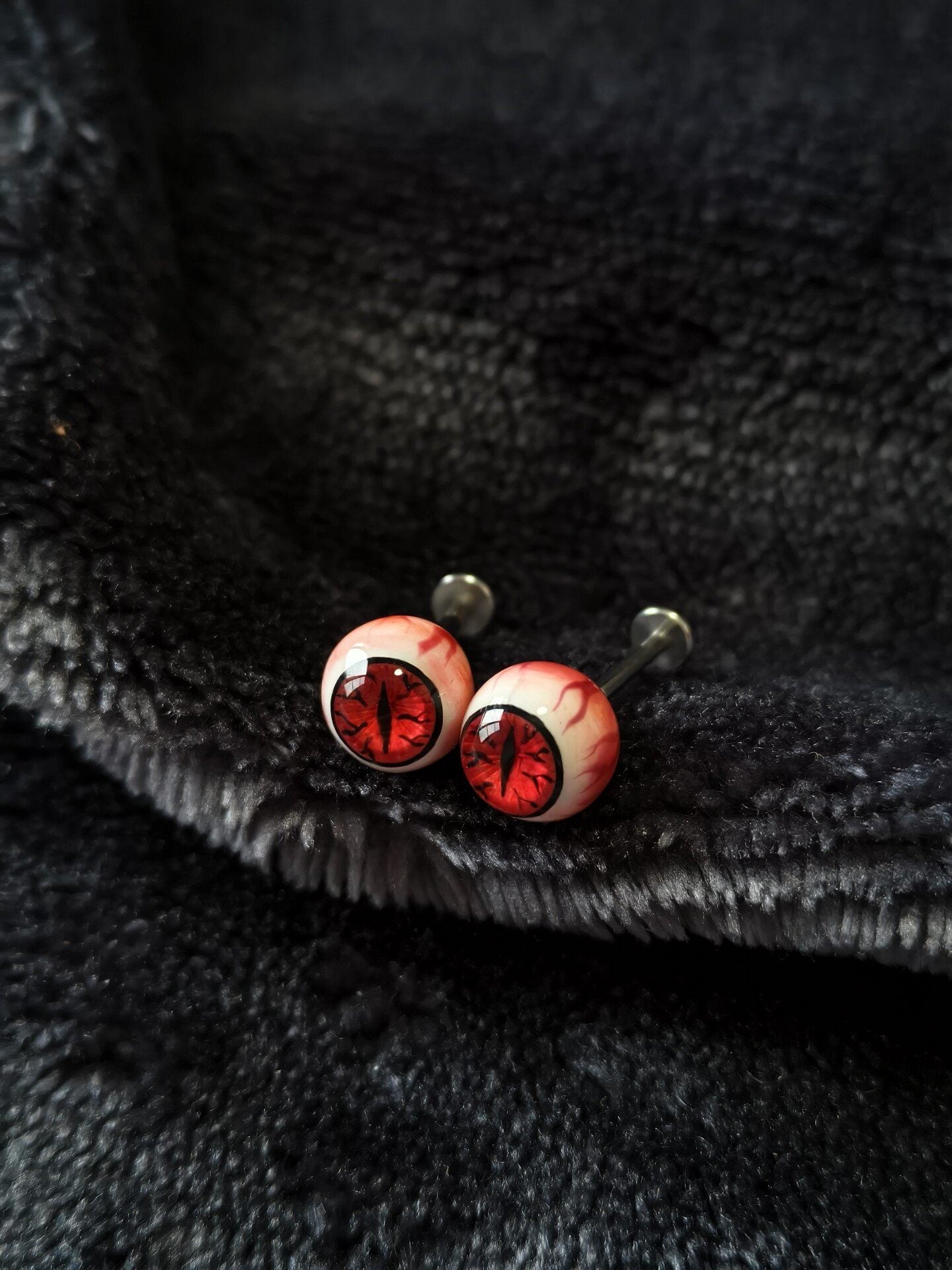 Gaze of the Demon Progenitor | Titanium Demon Slayer Muzan Eyeball Stud