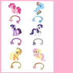 MLP Pastel Titanium Asymmetrical Zirconia Horseshoe Cartilage｜Septum Piercing