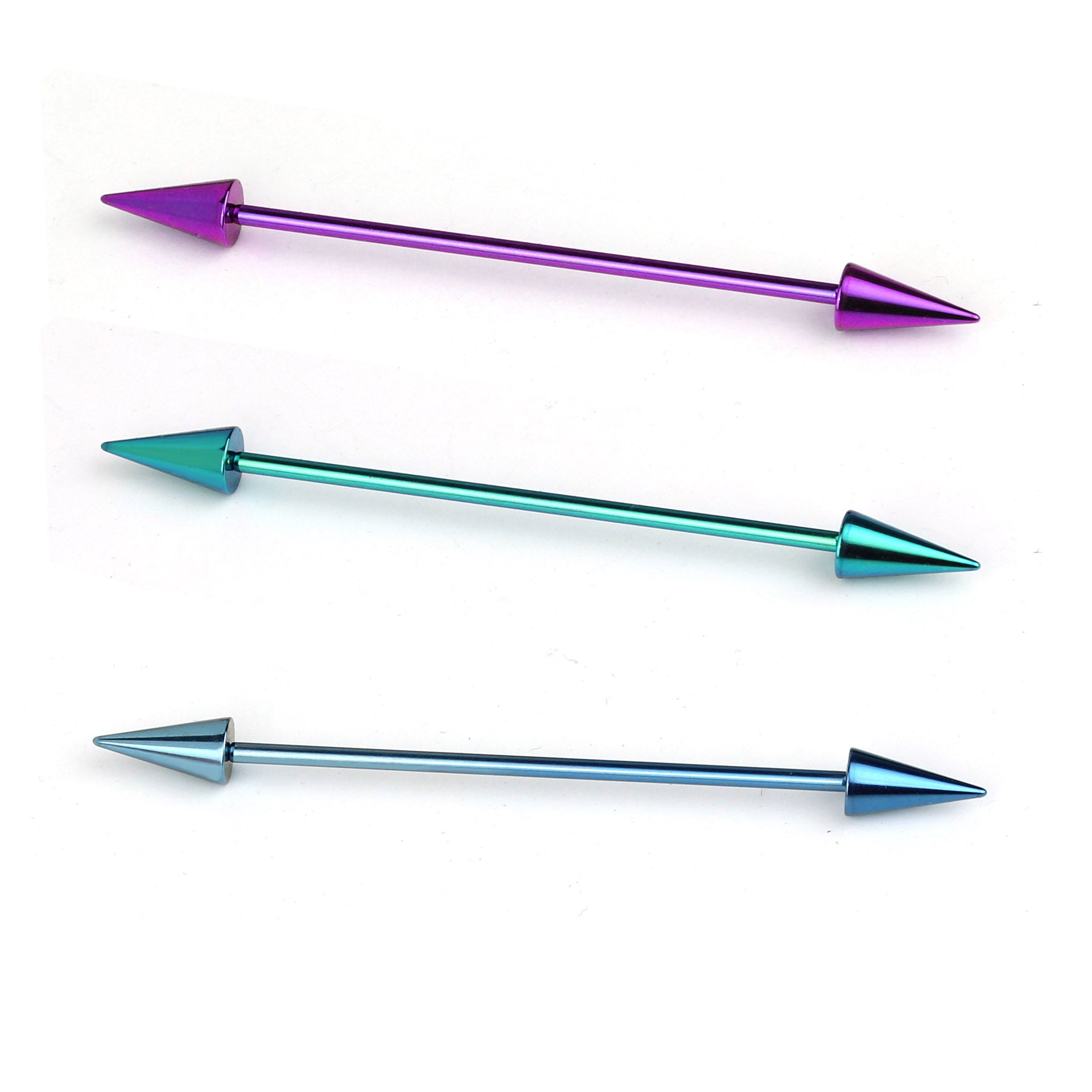 Titanium High Polish Industrial Barbell | Internal Threaded Straight Piercing