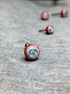 Artisan Heart-Pupil Bloodshot Eyeball | Titanium Eyeball Tongue/Ear/Lip Stud