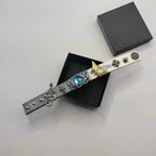 Gothic Mystic Eye Leather Bracelet - Dragon, Snake & Moth Series - Spiked Fantasy Wristband Cuff
