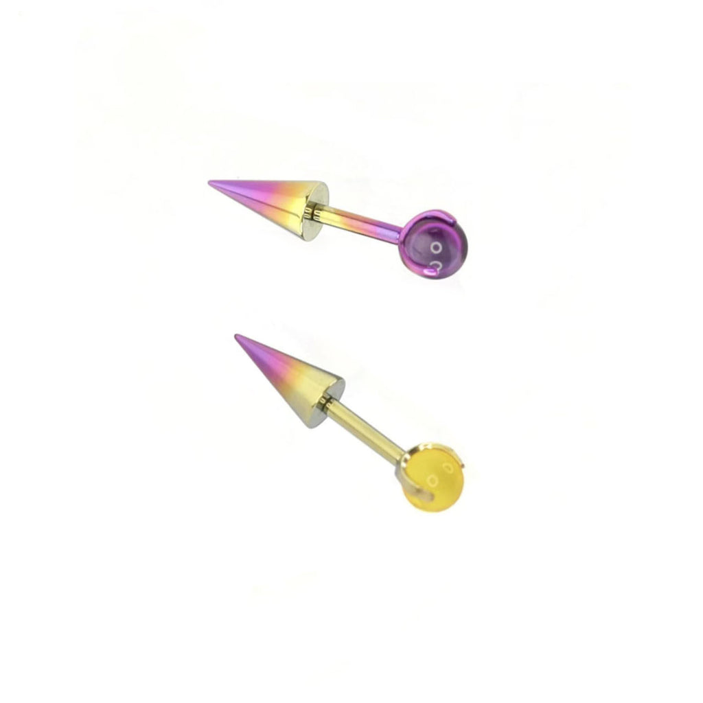 MLP Titanium Demon Ear Stud | Gothic Cartilage Piercing | Devil Wing Helix Earring