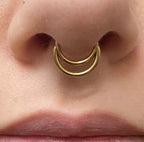 ASTM F136 Titanium Hinged Segment Ring - Seamless Septum & Cartilage Hoop