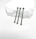 Titanium High Polish Industrial Barbell | Internal Threaded Straight Piercing