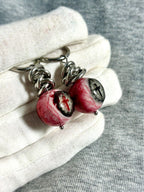 Sacred Torment | Heavy Chain Bloodshot Cross Eyeball Earrings