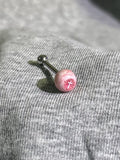 Cthulhu Eye - Pink Cross | Ear/Tongue Studs