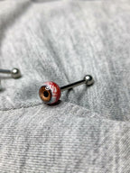 (Bloody Veined Version) Realistic Lifelike Eyeballs | Ear/Tongue/Lip Studs