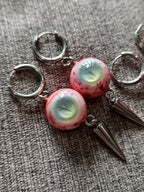 Pair of Sleepless Fiend | Gothic Demon Eye Dangle Earrings