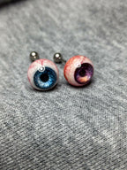 (Bloody Veined Version) Realistic Lifelike Eyeballs | Ear/Tongue/Lip Studs