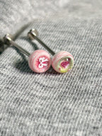 Handcrafted Titanium Dark Coquette Eyeball Piercing | Pastel Goth Labret Stud